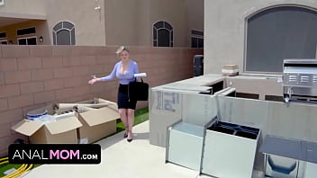 Lucky Stud Moves In A New House And Nails Busty Blonde Milfs Ass For Tresspasing In His Property