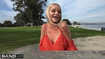 BANG Real MILFs   Rachele Flashes Her Massive Tits In Public And Enjoys A Squeeze