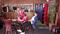 MILFS In A Kimono Freeused At Asian Restaurant